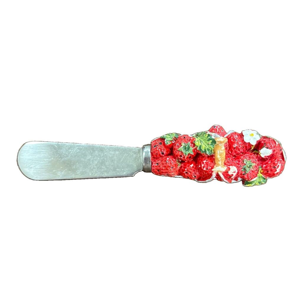 Boston Warehouse Resin Handle Strawberry Basket Cheese Condiment Dip Spreader